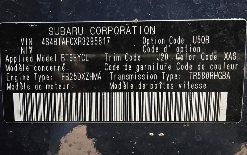Front Passenger Seat Fits 2024 OUTBACK LEGACY 608486