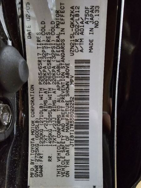 Seat Belt Front Bucket Passenger Retractor Fits 03-09 4 RUNNER 577009