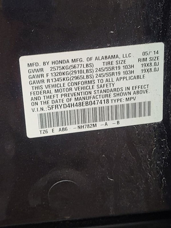 Roof Glass Fits 14-16 MDX 660035