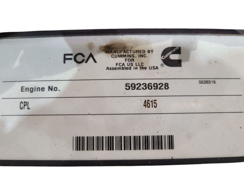 Engine Pickup 6.7L Diesel VIN L 8th Digit Fits 19-20 DODGE 3500 PICKUP