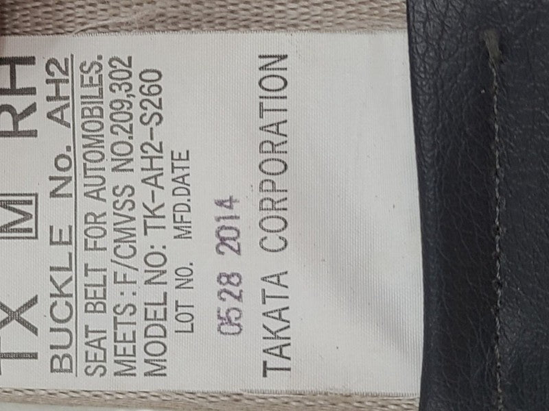 Seat Belt Front Passenger Retractor Fits 13-14 XV CROSSTREK 674243