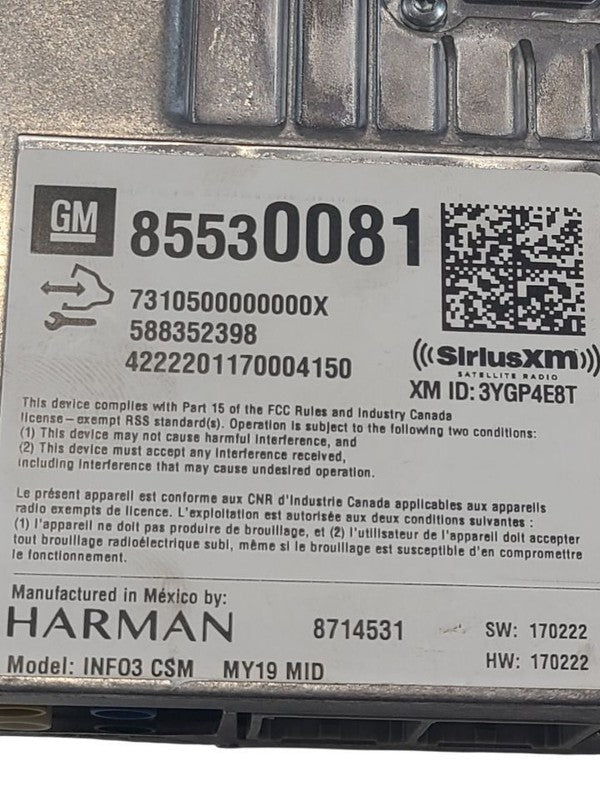 Audio Equipment Radio Receiver ID 84629161 Fits 19-23 MALIBU 671194