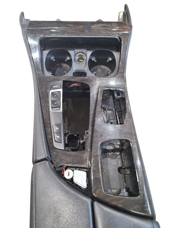 Console Front Floor Leather Without Rear Audio Fits 12-16 BMW 535i 615