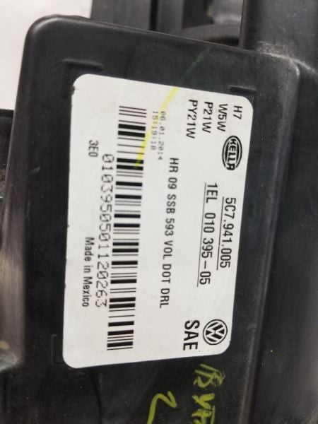 Driver Left Headlight Sedan Halogen Fits 11-16 JETTA 539069