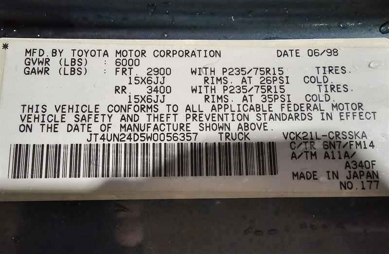 Chassis ECM Cruise Control 6 Cylinder Fits 97-00 4 RUNNER 583700 88001