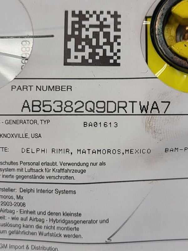 Air Bag Driver Fits 03-07 EXPRESS 2500 VAN 633524