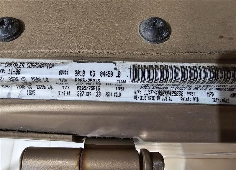 WRANGLER  1999 Cruise Speed Regulator 597837
