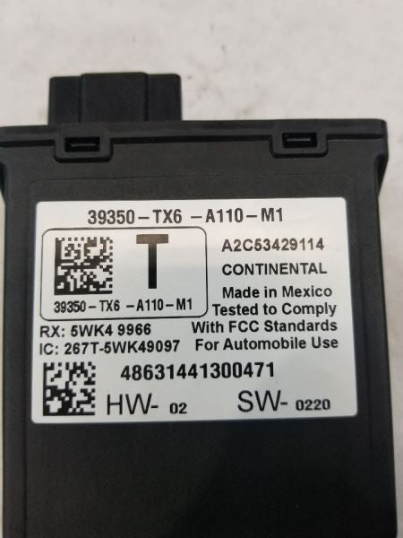 Chassis ECM Suspension TPMS Control ID 39350TX6A11 Fits 13-15 ILX 5482