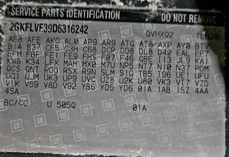 Seat Belt Front Bucket Driver Buckle Fits 12-17 EQUINOX 622161