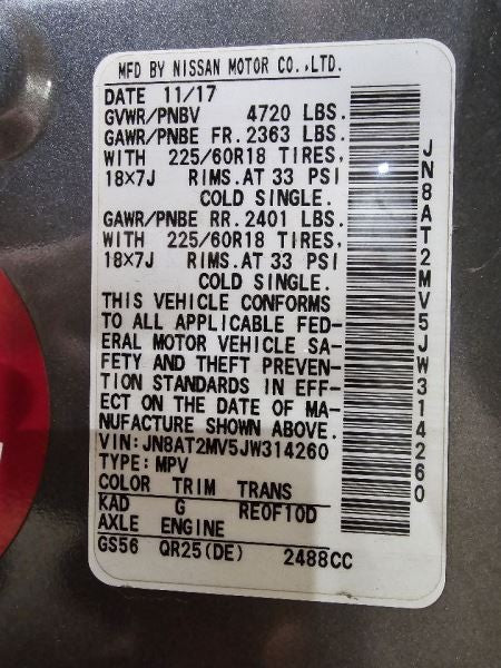 Passenger Air Bag VIN J 1st Digit Japan Built Passenger Fits 18-20 ROG