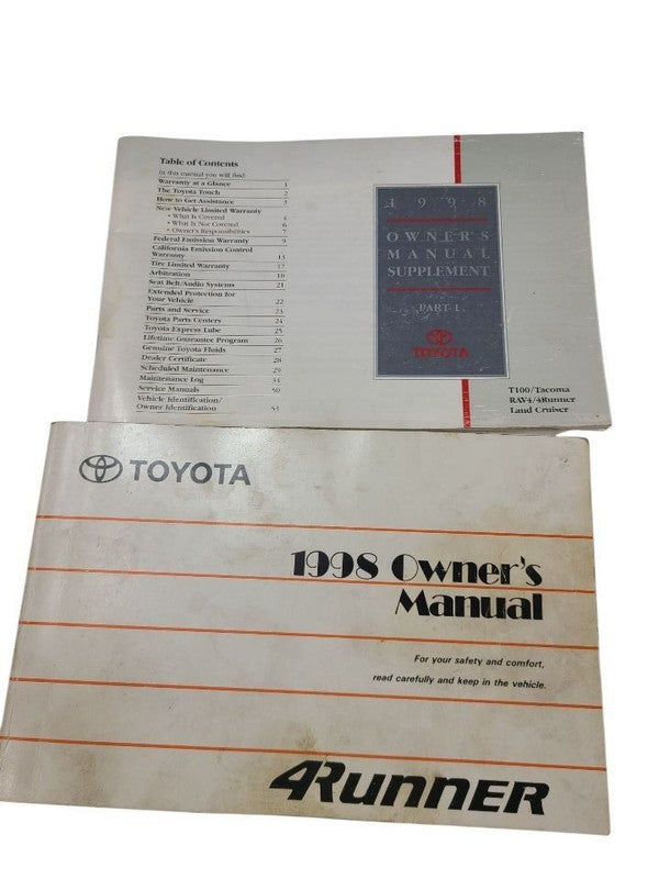 4 RUNNER  1998 Owners Manual 639289