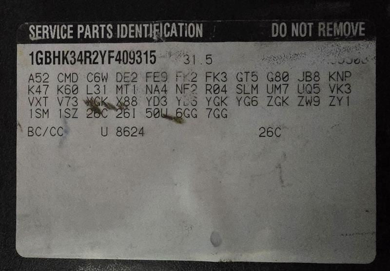Seat Belt Front Bench Seat Passenger Fits 00-02 CHEVROLET 3500 PICKUP 