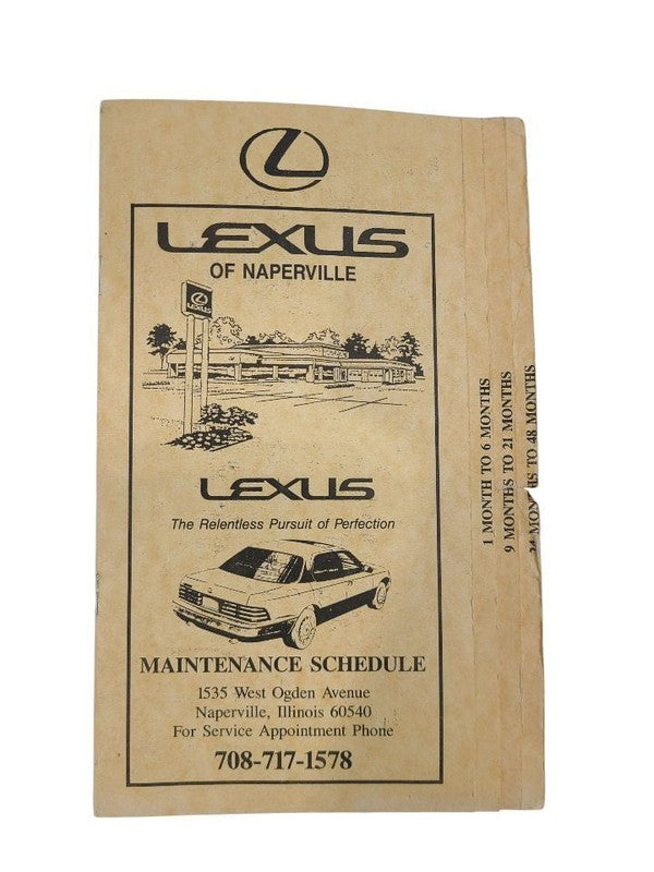 LS400     1992 Owners Manual 630334