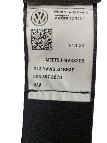 JETTA     2015 Seat Belt Rear 585092