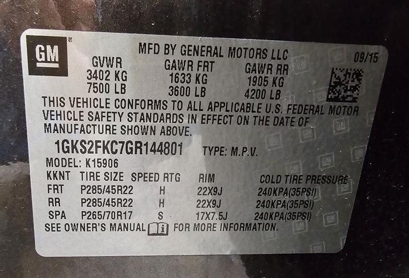 YUKONXL15 2016 Owners Manual 590198