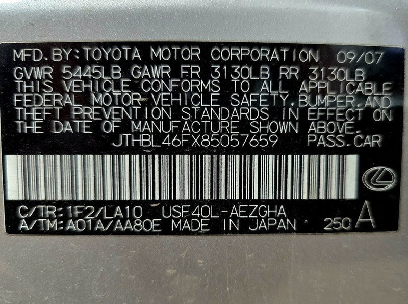 Seat Belt Front Bucket Passenger Retractor Fits 07-09 LEXUS LS460 6375