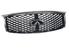 Grille Upper Bright Chrome Surround Fits 15-17 INFINITI QX80 654111