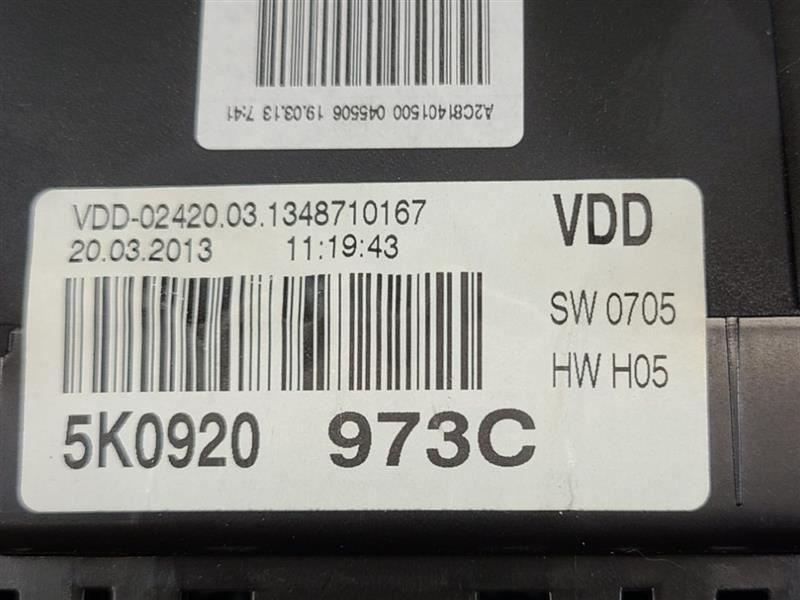 Speedometer Cluster Station Wgn Opt 9Q5 MPH Fits 09-14 JETTA 580572