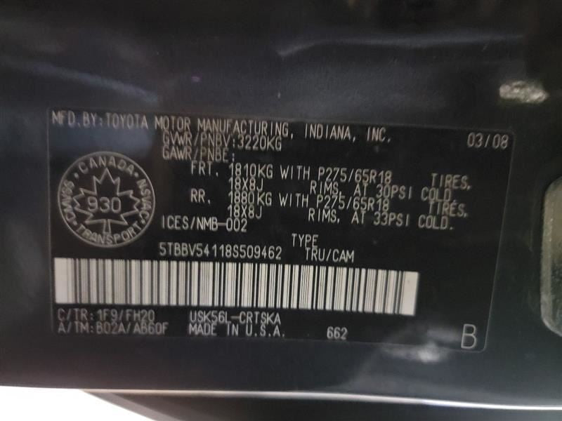 Speedometer Cluster KPH 8 Cylinder With Crew Cab Fits 08 TUNDRA 403728
