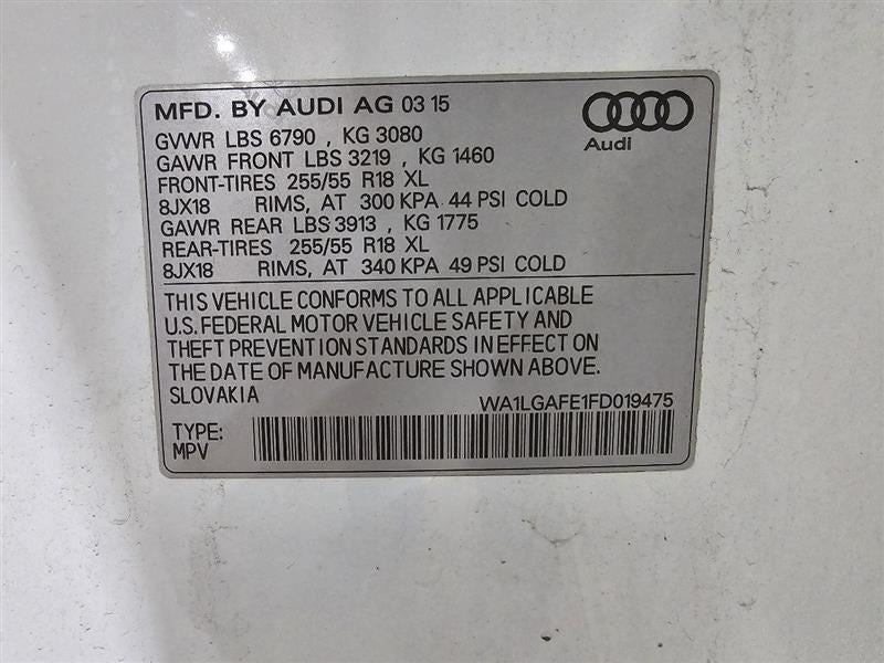 Passenger Right Air Bag Front Passenger Dash Fits 07-15 AUDI Q7 591267