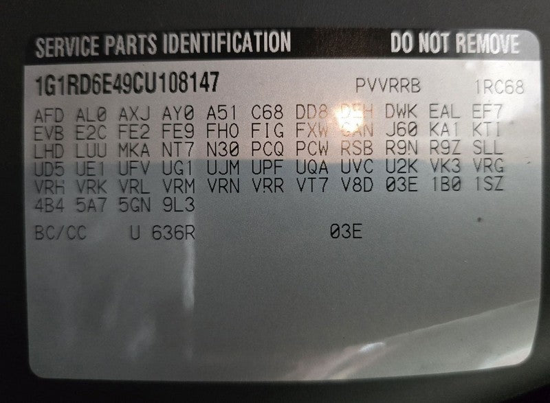 Passenger Right Front Door Fits 11-15 VOLT 637754
