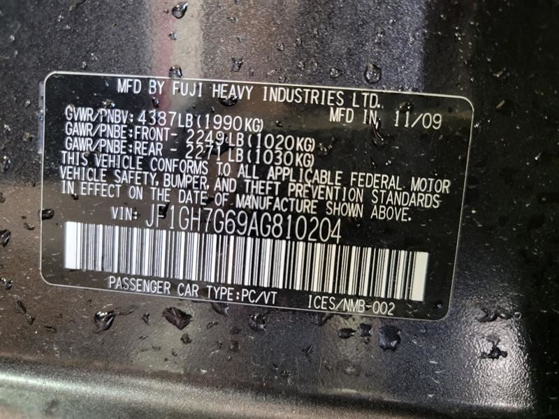 Passenger Right Headlight Halogen Fits 08-11 IMPREZA 549976