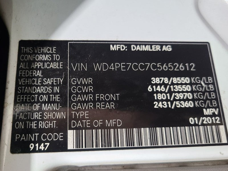 Driver Left Fender Fits 10-13 MERCEDES SPRINTER 2500 676094