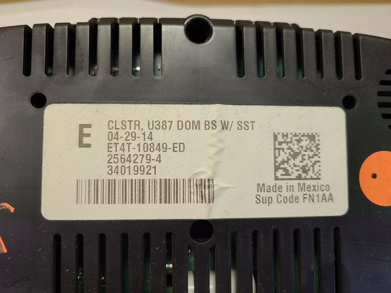 Speedometer Cluster MPH ID ET4T-10849-EB Thru Ee Fits 14 EDGE 626654
