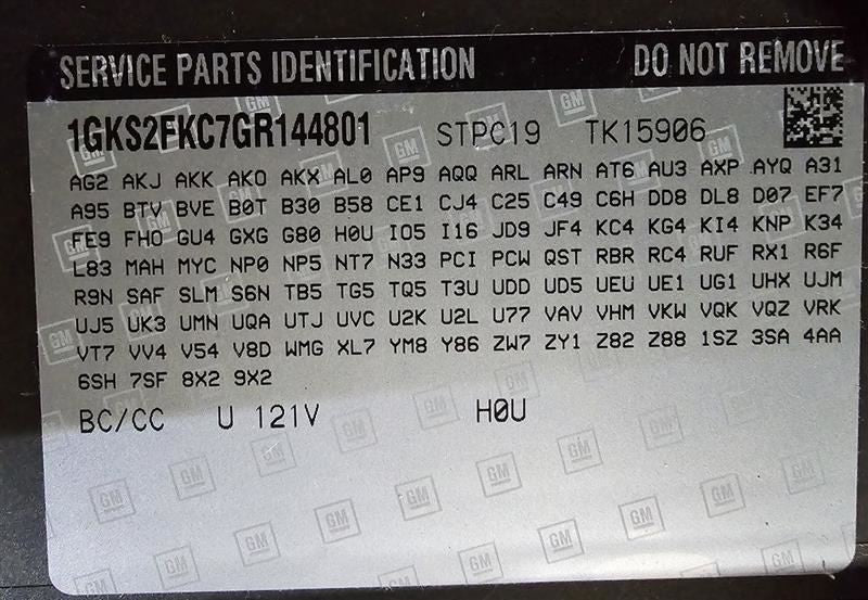 Speedometer Cluster MPH US Market Fits 16 SIERRA 1500 PICKUP 590354