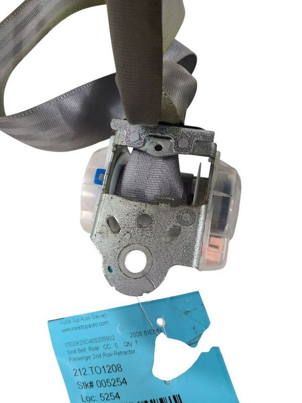 SIENNA    2008 Seat Belt Rear 649227