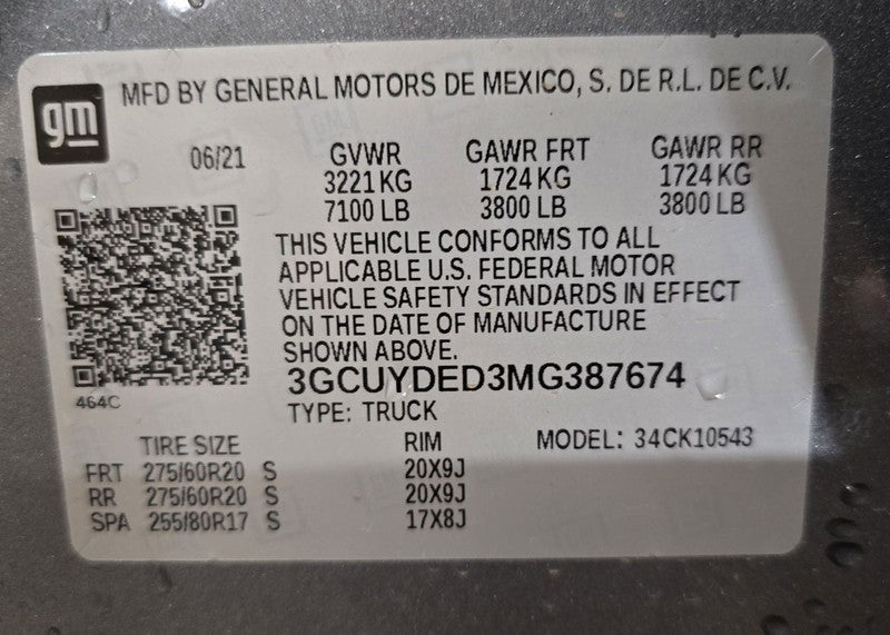 Chassis ECM Body Control BCM Fits 21-23 SIERRA 1500 PICKUP 630113