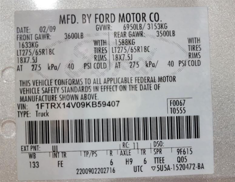 Engine ECM Electronic Control Module 5.4L 3V Fits 09 FORD F150 542895 