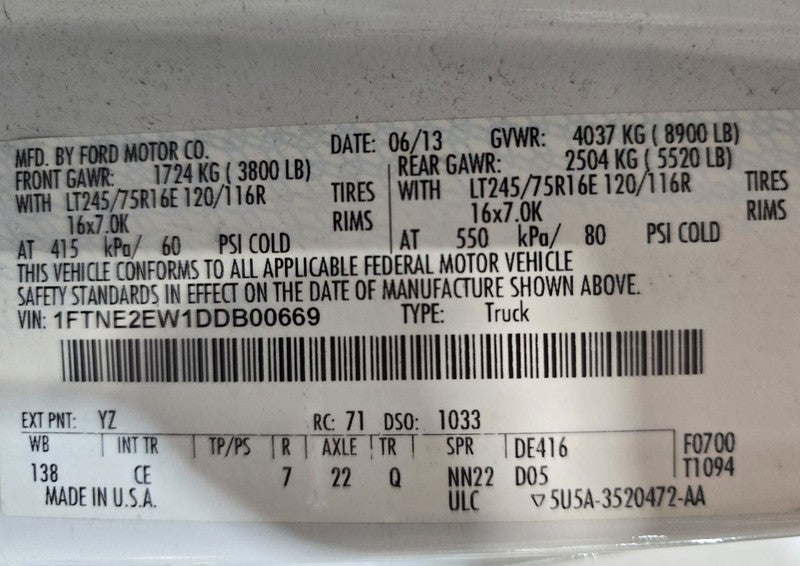 Air Bag Driver Wheel Fits 09-19 FORD E350 VAN 621627