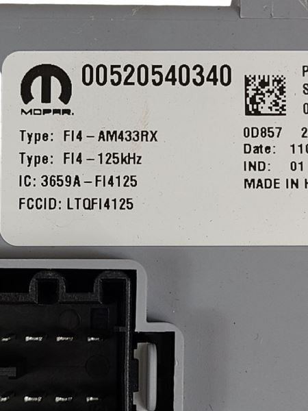 Chassis ECM Body Control BCM Fits 17 PROMASTER CITY 601984