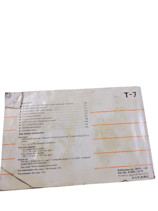 TACOMA    1996 Owners Manual 639467