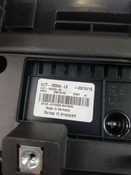Audio Equipment Radio Control Panel Heated Seats Fits 15 MKC 493216