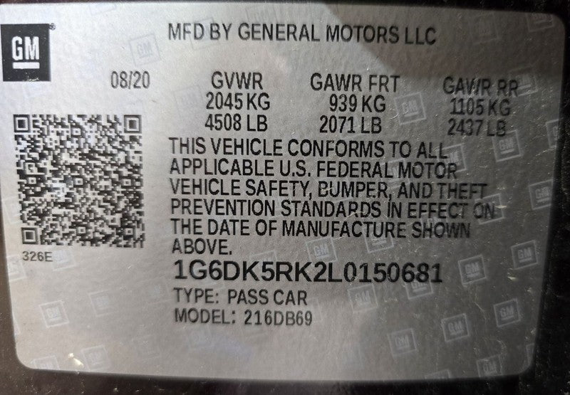 Ignition Switch Push Start Button Fits 20 CT4 634221