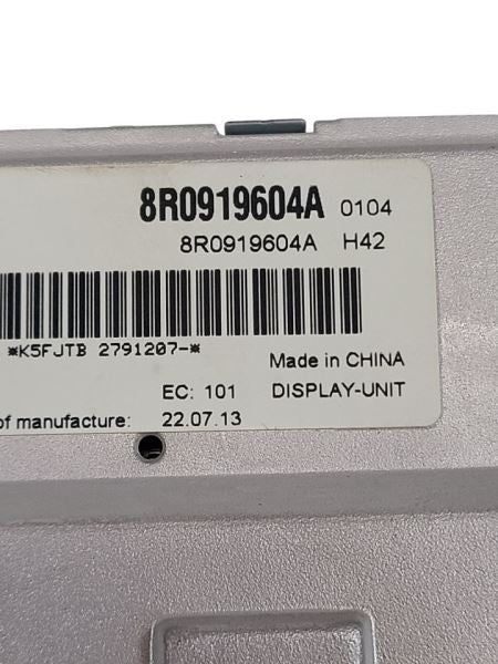 Info-GPS-TV Screen VIN Fp 7th And 8th Digit Fits 13-17 AUDI Q5 600786