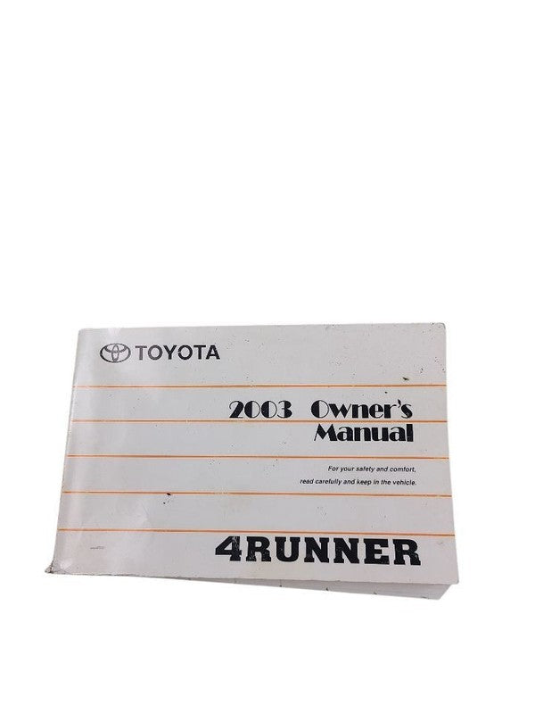 4 RUNNER  2003 Owners Manual 641691