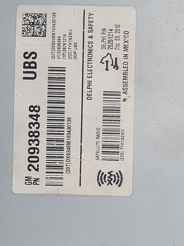 Audio Equipment Radio Opt Ubs Fits 09-12 TRAVERSE 676775