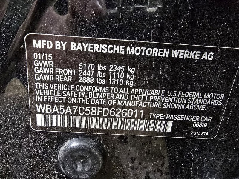 Seat Belt Front Bucket Passenger Buckle Fits 14-16 BMW 528i 615170