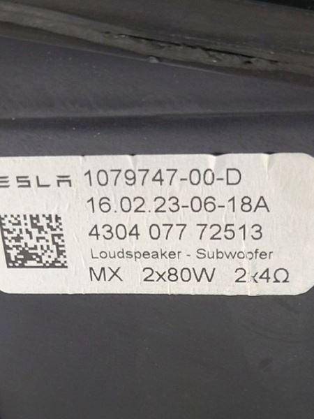 2023 TESLA 3 Amplifier Speaker 577860