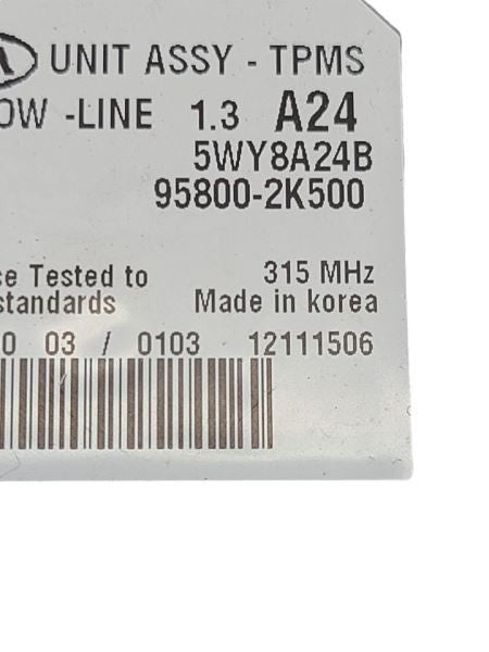 Chassis ECM Suspension TPMS Right Hand Dash Fits 11-13 SOUL 600408 958