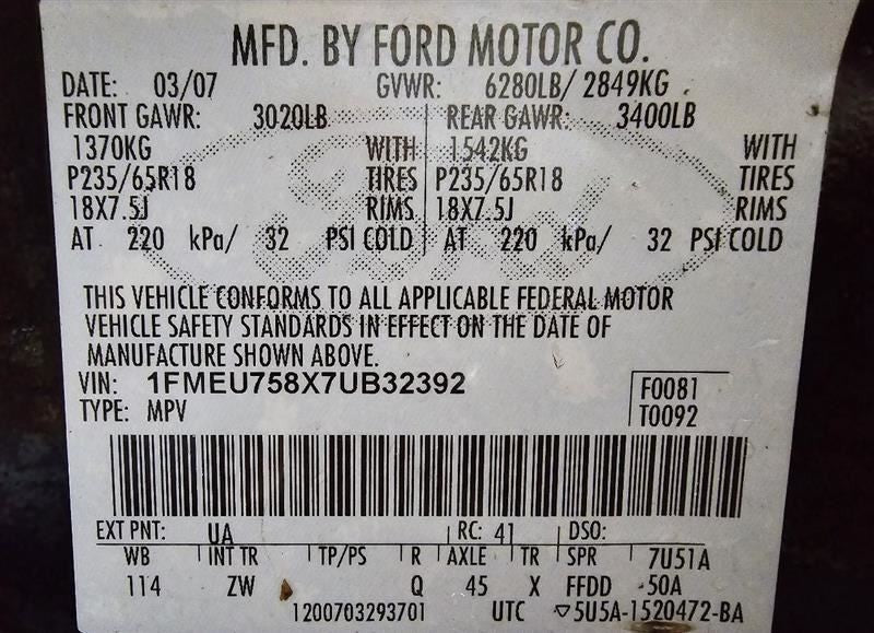 Driver Front Door Switch Driver's Window Fits 08-10 FORD F250SD PICKUP
