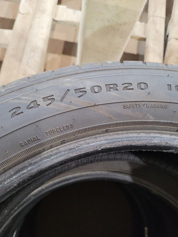 4 Used Tires  245 50 20 GY M+S ASSURANCE 75% 667012