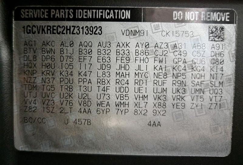 SILVRDO15 2017 Steering Wheel 673252