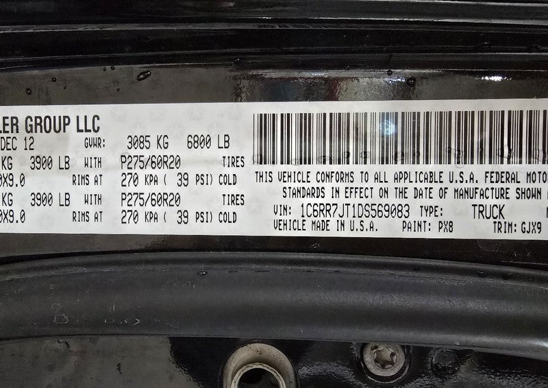 RAM1500   2013 Door Trim Panel Rear 612431