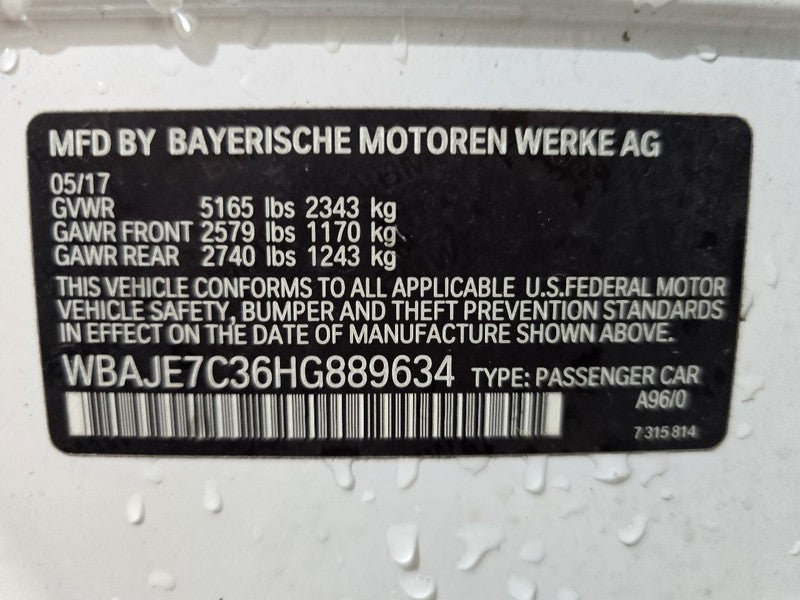 Driver Front Seat Bucket  Leather Electric Fits 17-20 BMW 530i 644546
