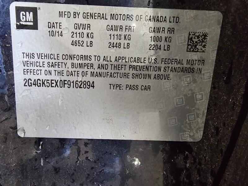 Passenger Right Air Bag Passenger Dash Fits 13-17 REGAL 594972