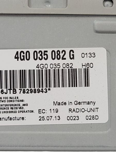 Audio Equipmnt Radio Receiver Trunk Mounted Fits 09-12 AUDI Q5 600783 